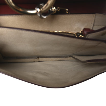 Chloe Calfskin Suede Medium Faye Shoulder Bag Plum Purple 5 of 9