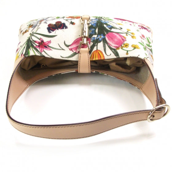 Gucci Canvas Floral Flora Small Jackie O Hobo White 5 of 10