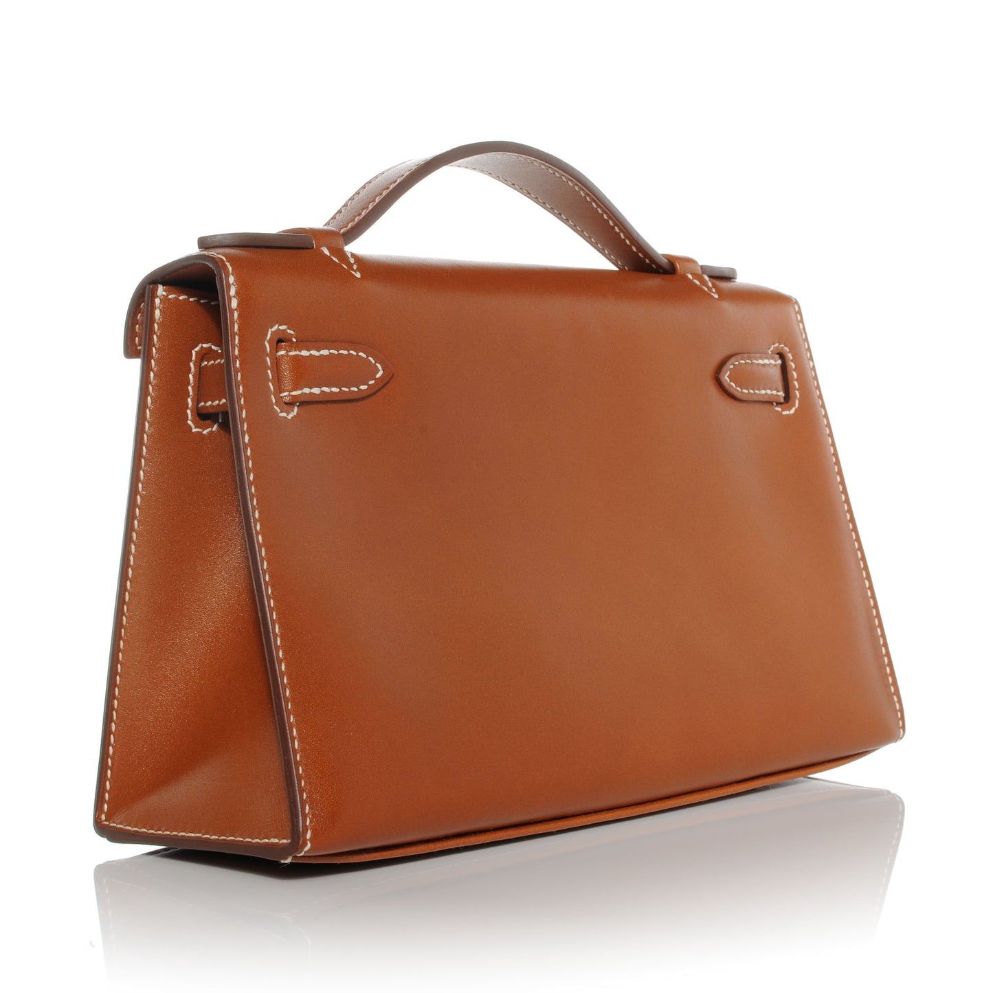 Tadelakt Kelly Pochette Clutch Fauve