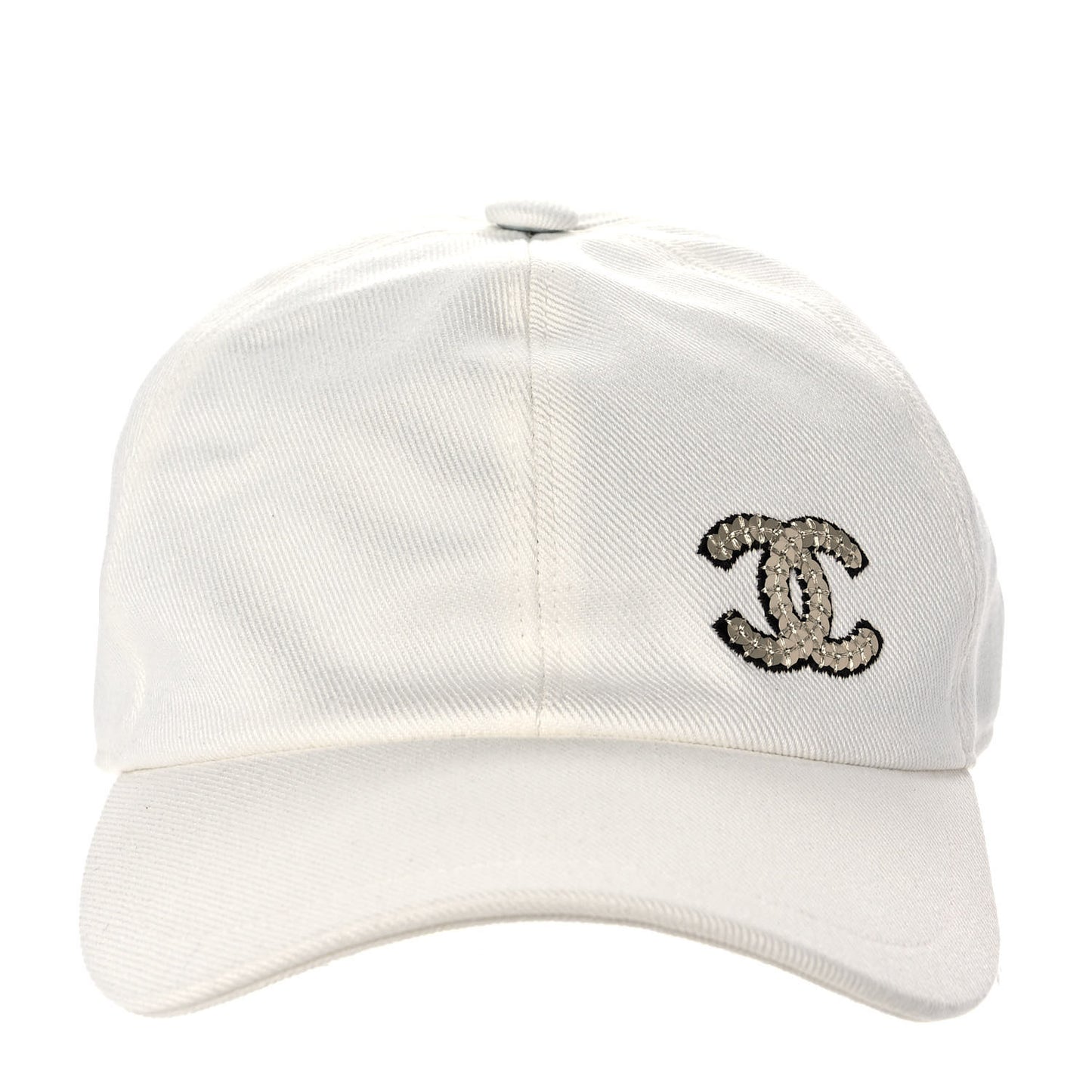 Cotton Sequin CC Cap Hat Ivory