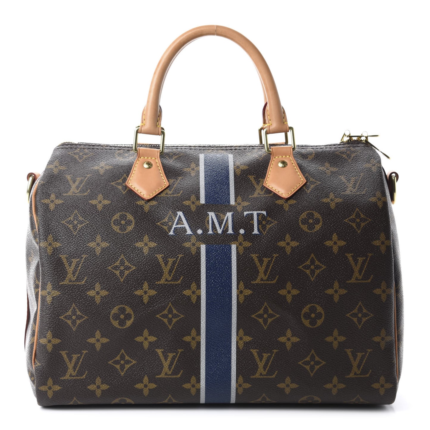 Monogram My LV Heritage Speedy Bandouliere 30 Blue Marine Gris