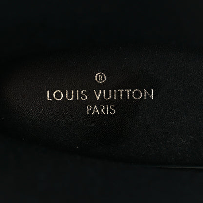 Louis Vuitton Rubber Embossed Monogram Drops Flat Half Boots 38 Black 8 of 9