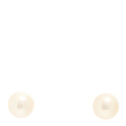 Tiffany 18K Yellow Gold Akoya Cultured Pearl 6-6.5mm Earrings 1 of 4