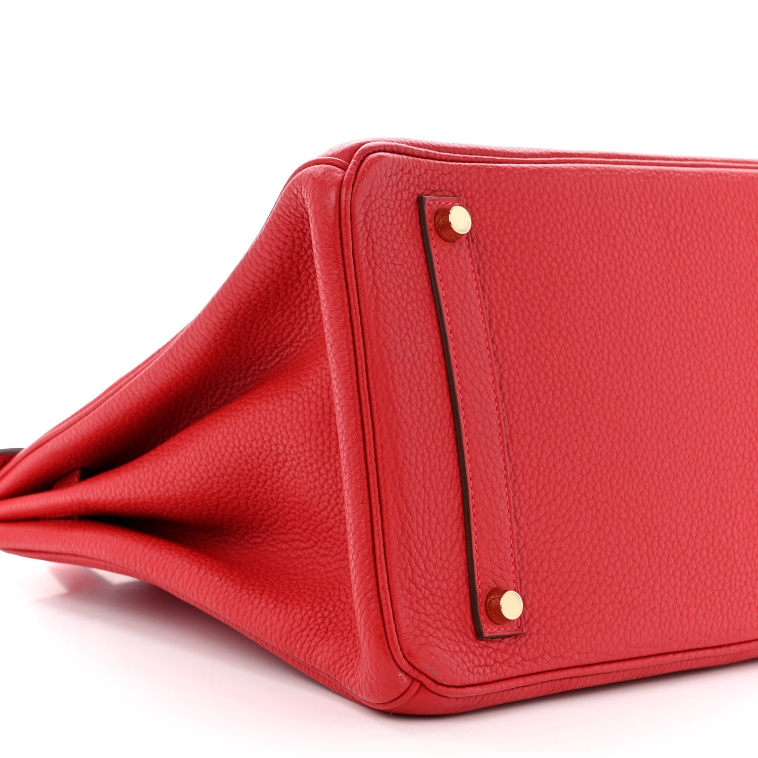 Hermes Taurillon Clemence Birkin 35 Rouge Casaque 9 of 12