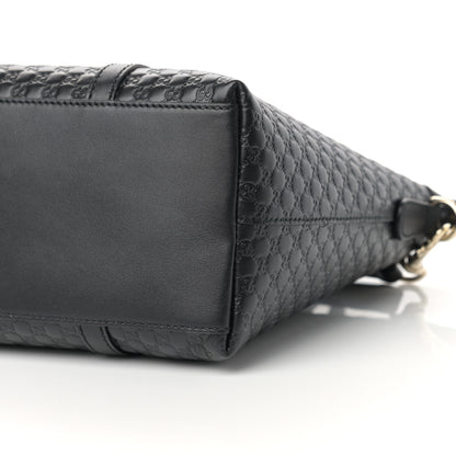 Gucci Soft Microguccissima Small Zippered Satchel Black 10 of 11