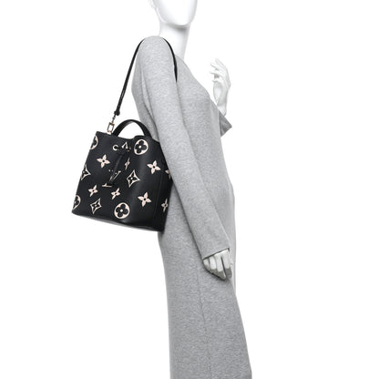 Louis Vuitton Empreinte Monogram Giant Neonoe MM Black Beige 2 of 12