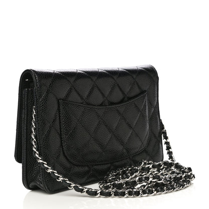 Chanel Caviar Quilted Wallet On Chain WOC Black 3 of 12
