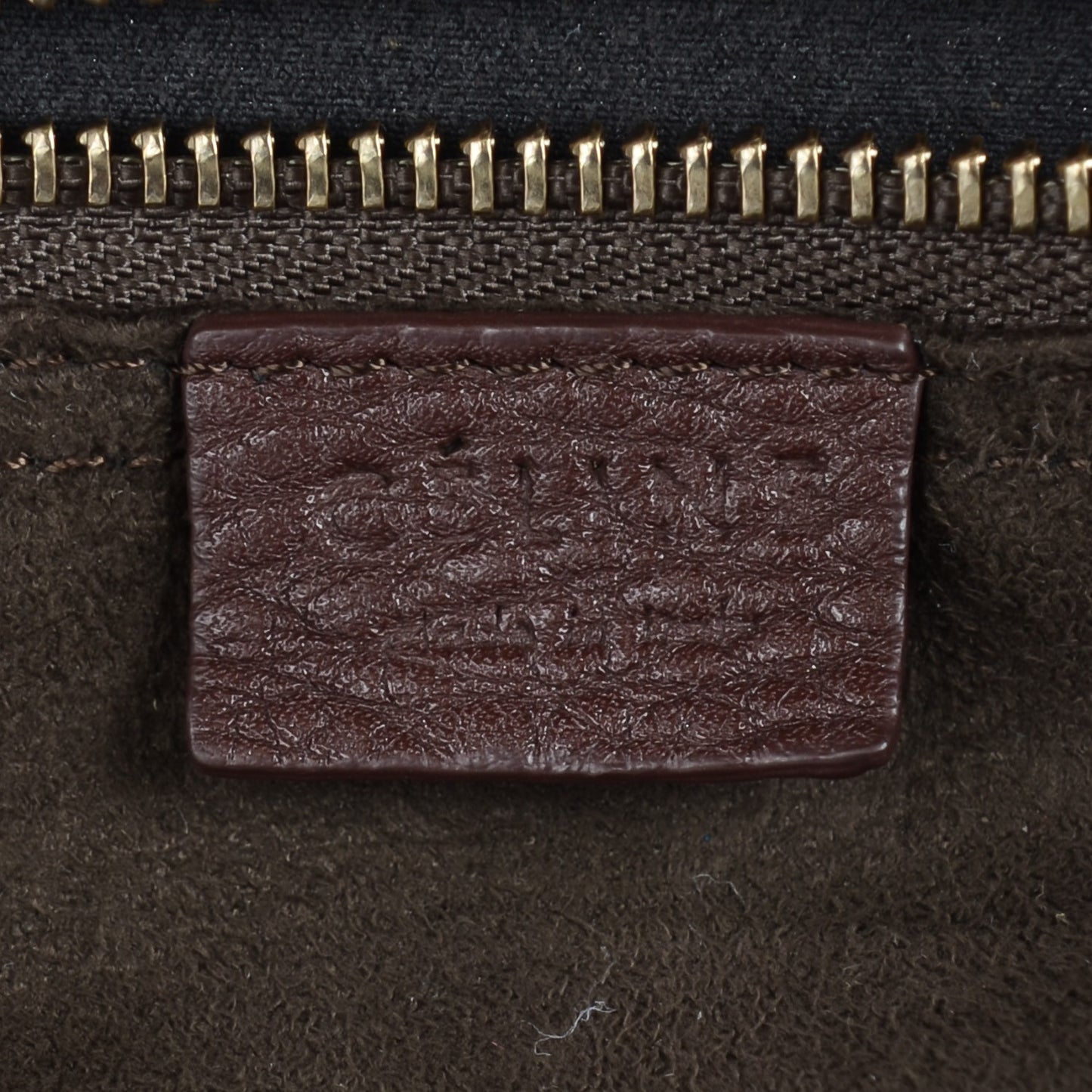 Pebbled Calfskin Mini Luggage Chocolate