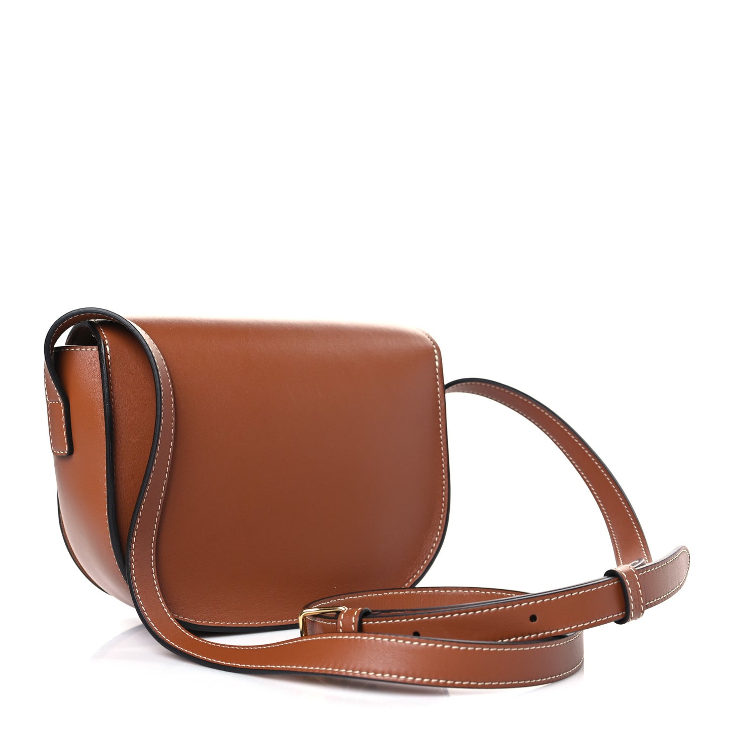 Smooth Calfskin Cuir Triomphe Folco Crossbody Bag Tan