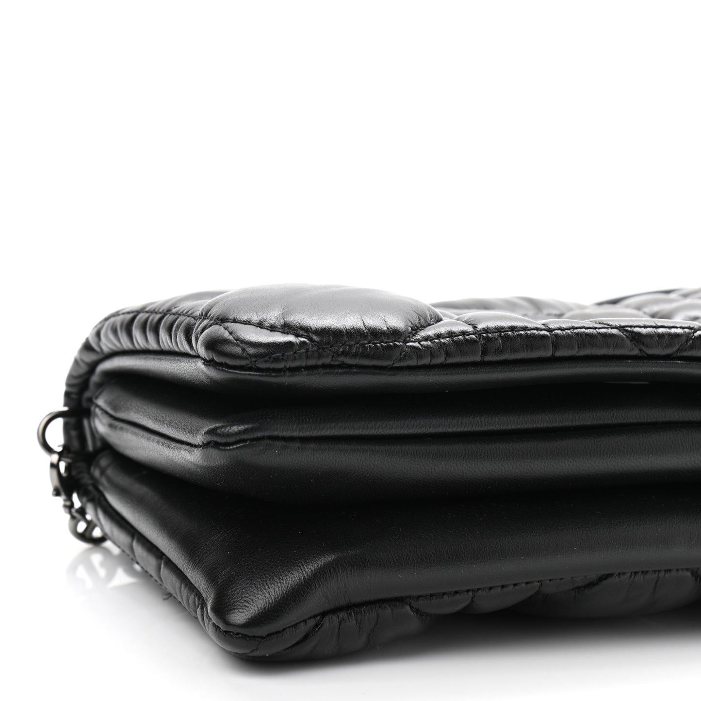 Calfskin Macrocannage Mini Caro Bag Black