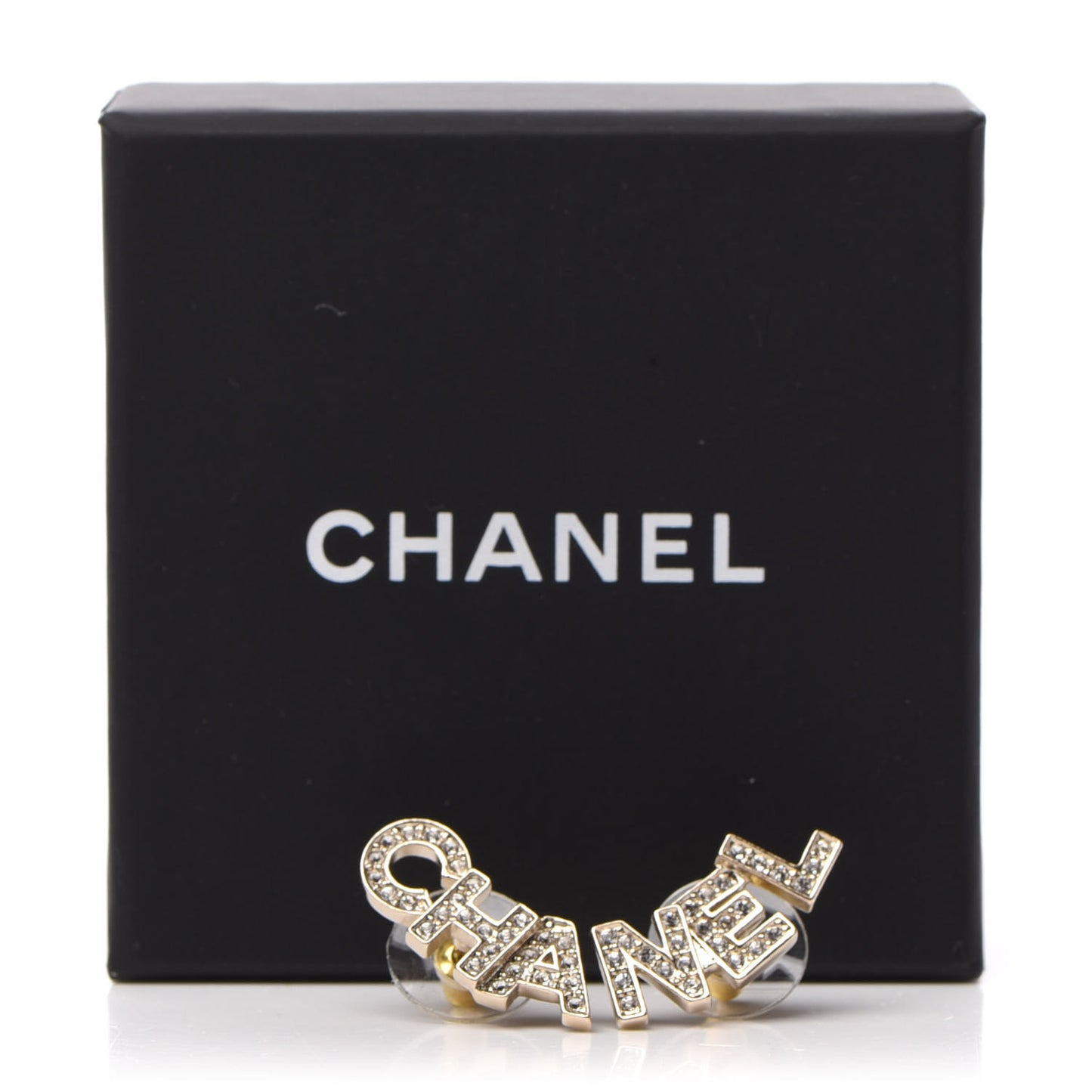 Crystal Pearl Signature Stud Earrings Gold