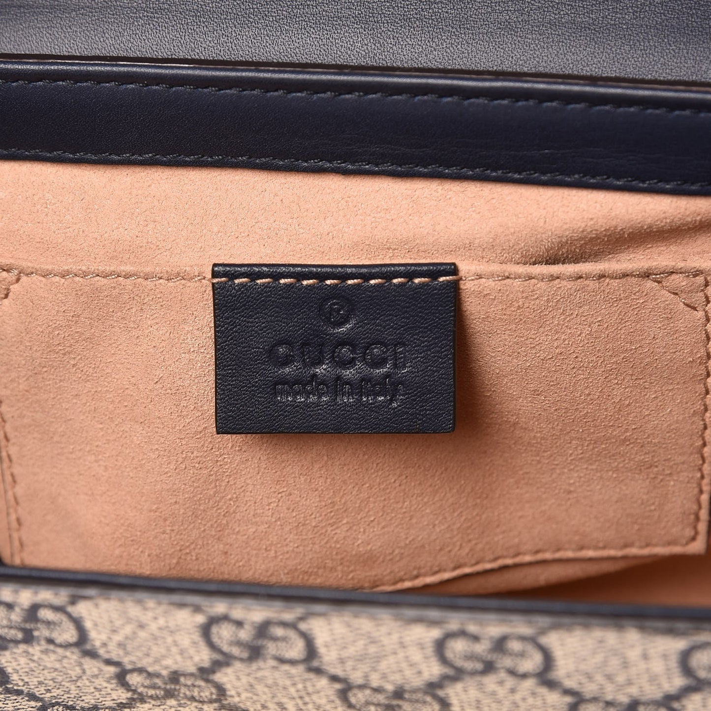 GG Supreme Monogram Moon Calfskin Small Padlock Shoulder Bag Beige Blue Mystic White Hibiscus Red