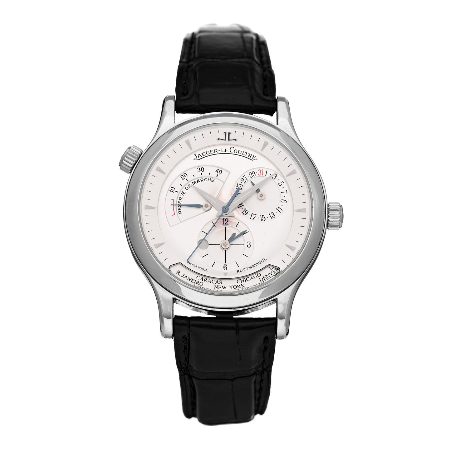 Stainless Steel Alligator 38mm Master Geographic Automatic Watch 142.8.92