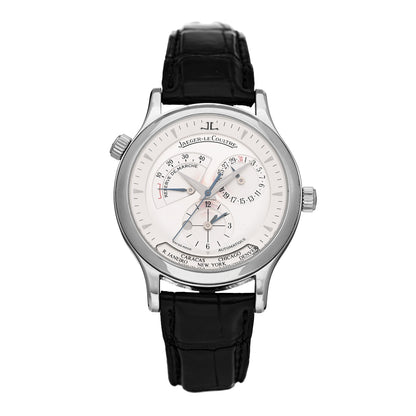 Jaeger-LeCoultre Stainless Steel Alligator 38mm Master Geographic Automatic Watch 142.8.92 1 of 4