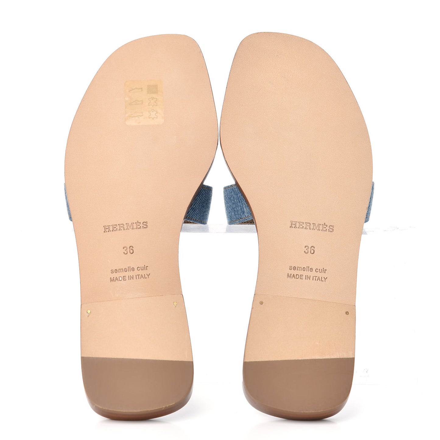 Denim Canvas Oran Sandals 36 Bleu Clair