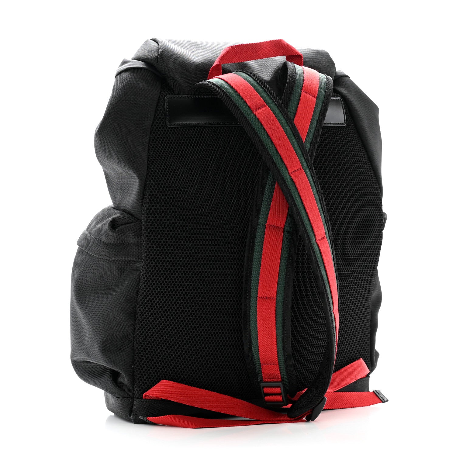 Gucci Techno Canvas Web Double Buckle Backpack Black 3 of 10