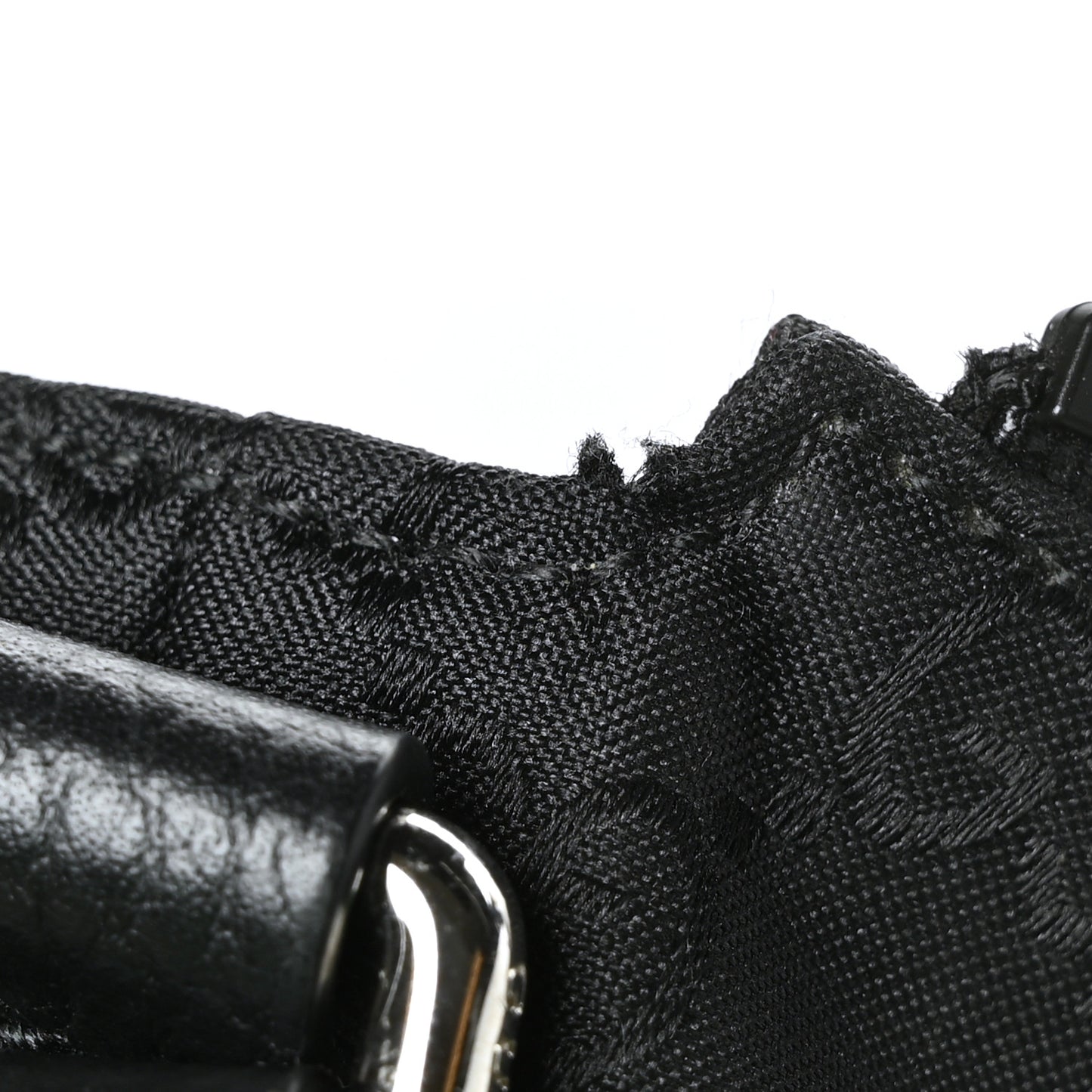 Nylon Monogram Medium Flat Messenger Bag Black