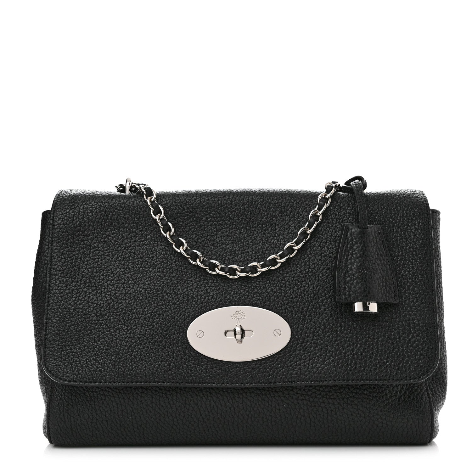 Mulberry Small Classic Grain Calfskin Medium Lily Flap Black 1 of 12