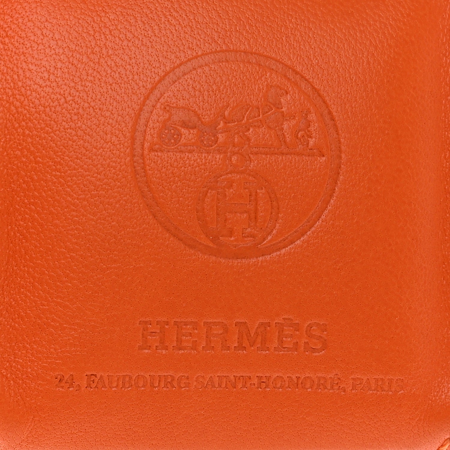 Hermes Milo Lambskin Swift Shopping Bag Charm Feu Gold 3 of 7