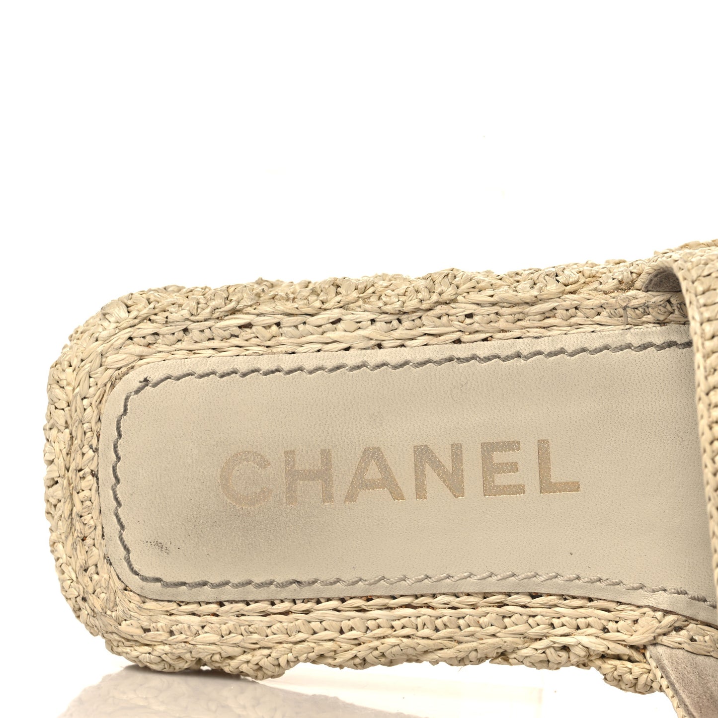 Cord Braided CC Mules 35 Light Beige