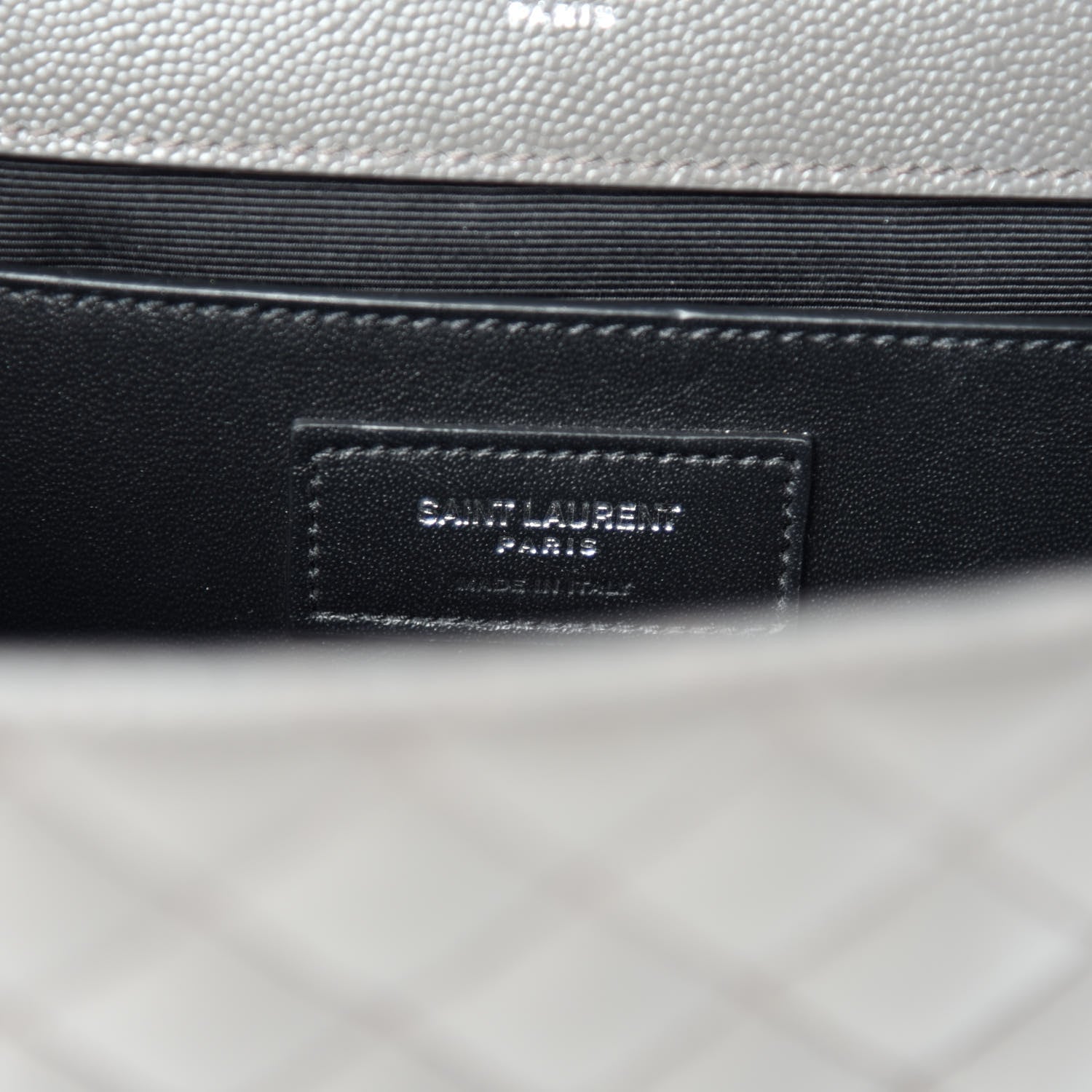 Saint Laurent Grain De Poudre Textured Mixed Matelasse Medium Triquilt Monogram Satchel Earth 9 of 12