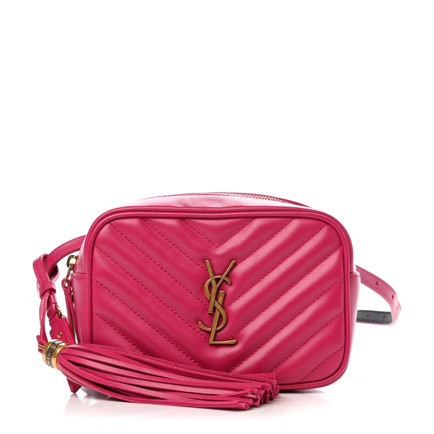 Calfskin Matelasse Monogram Lou Belt Bag Bright Pink