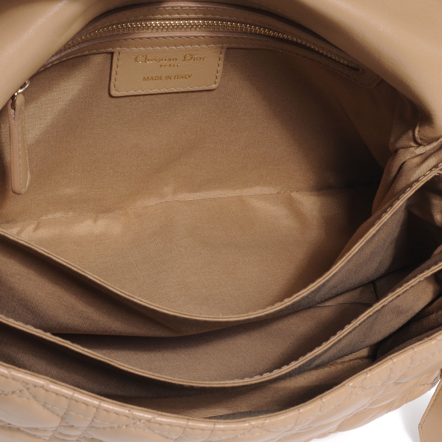 Christian Dior Lambskin Cannage New Lock Flap Beige 5 of 8