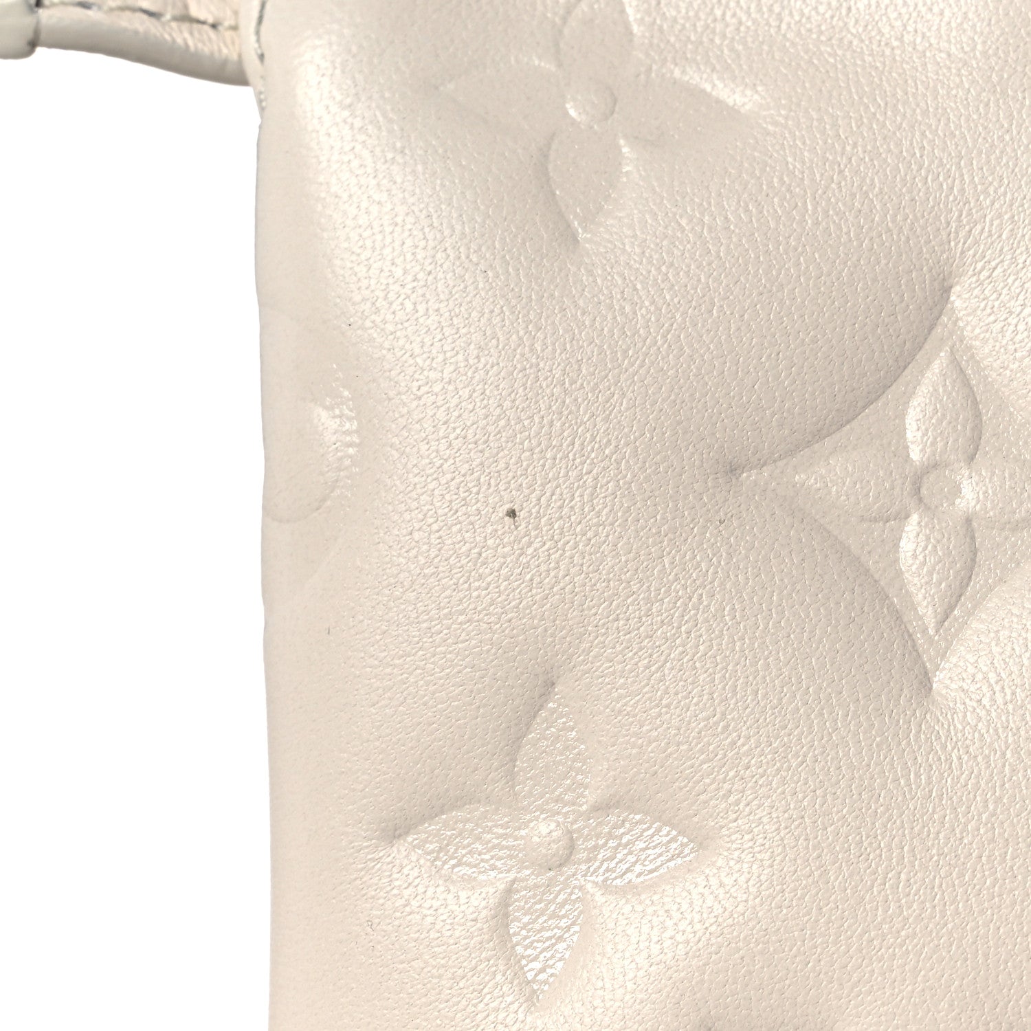 Louis Vuitton Lambskin Embossed Monogram Coussin PM Beige Cream 10 of 10