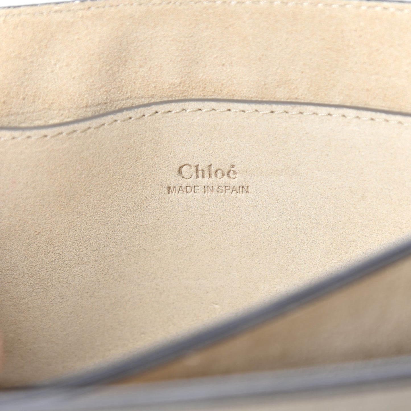 Suede Calfskin Small Faye Shoulder Bag Motty Grey