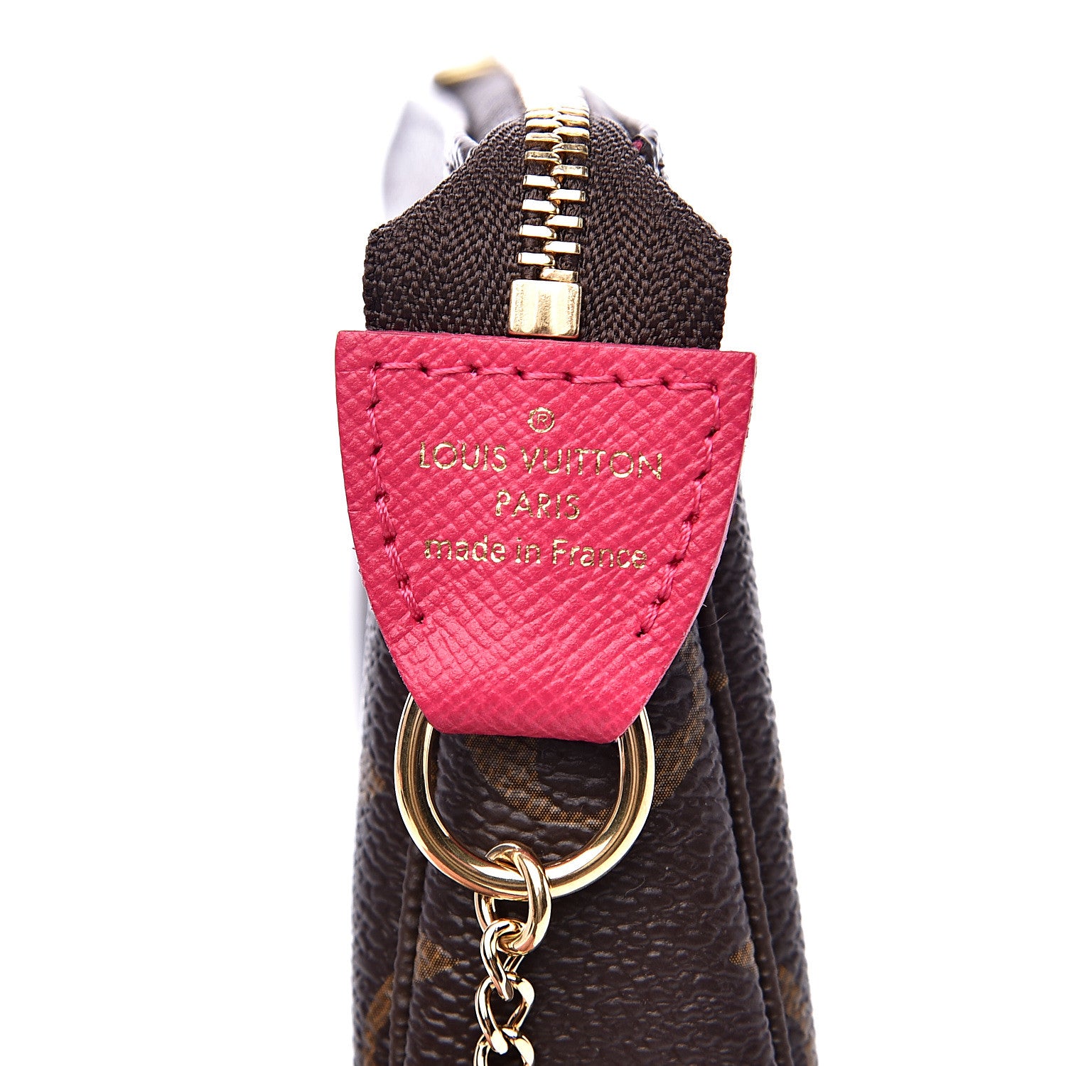 Louis Vuitton Monogram 2019 Christmas Animation Mini Courchevel Pochette Accessories Fuchsia 7 of 10