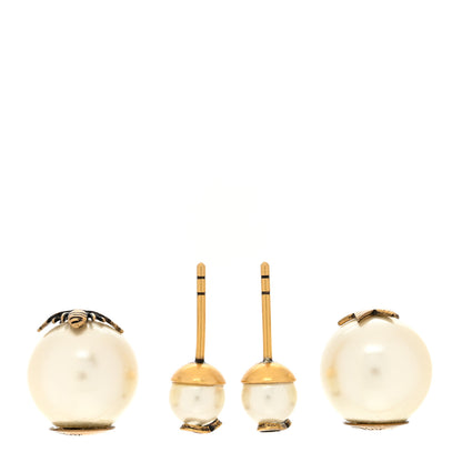 Christian Dior Pearl Bee Star Mise En Dior Tribal Earrings Gold 4 of 5