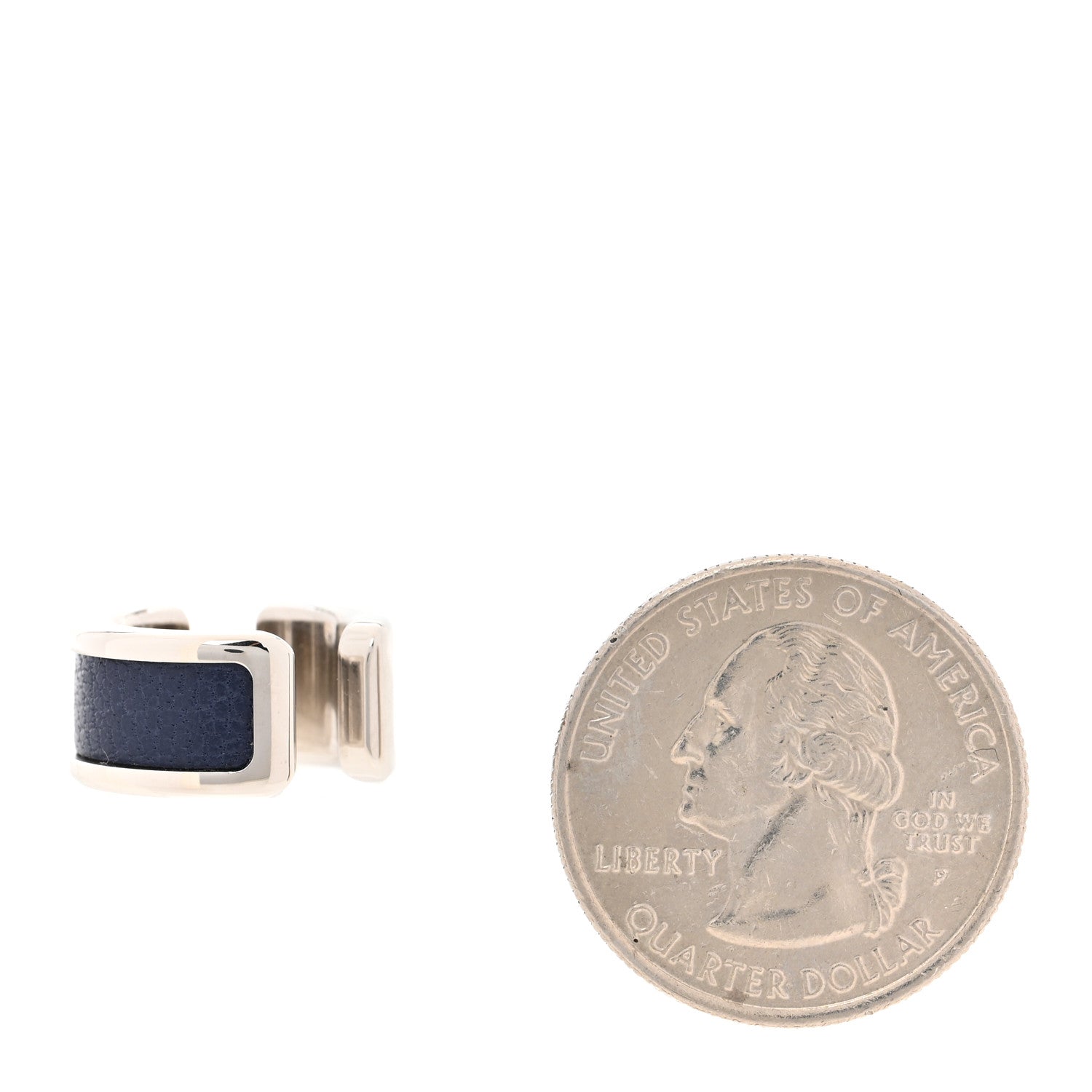 Hermes Chevre Chamkila Olympe Ear Cuff PM Bleu Saphir 2 of 4