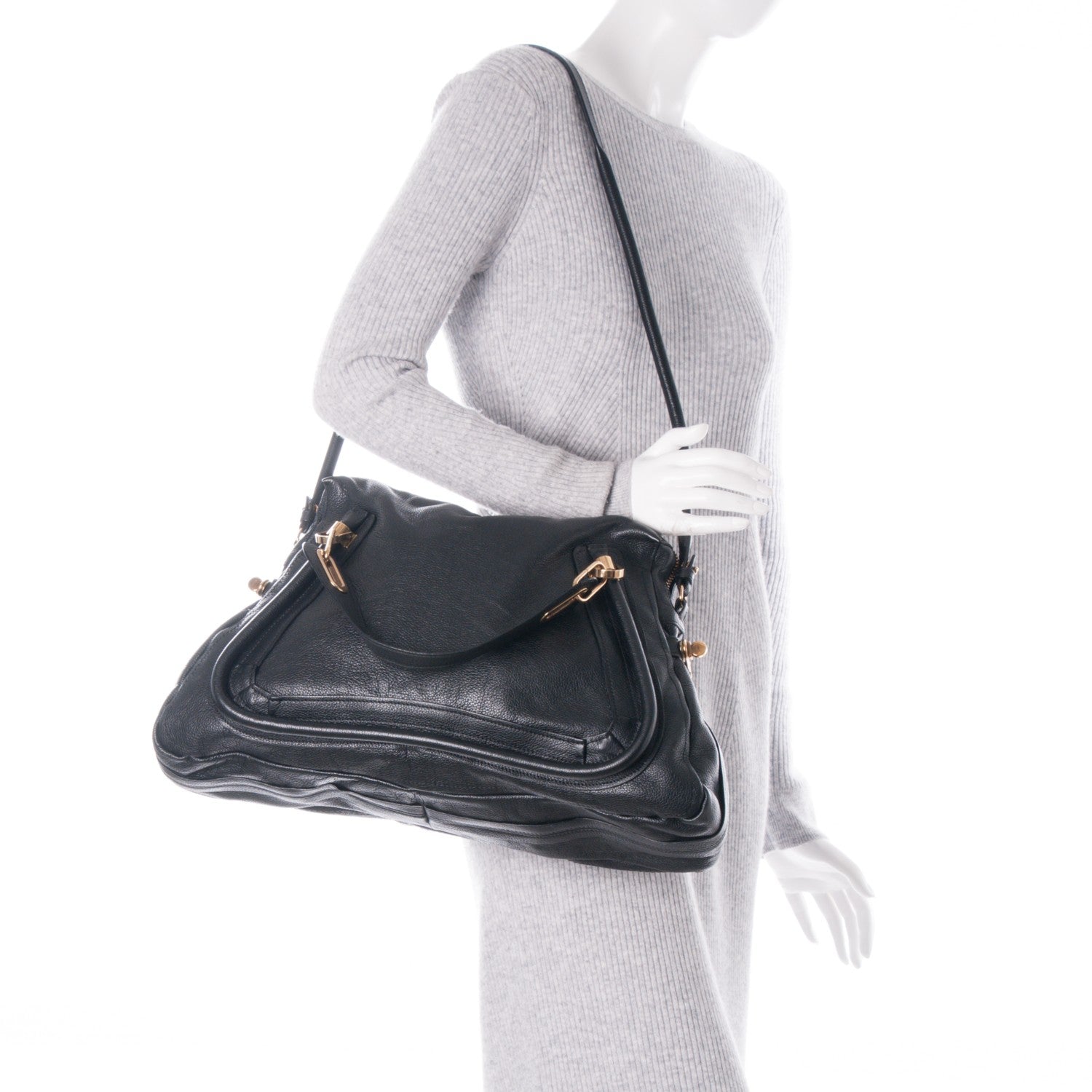 Chloe Calfskin Large Paraty Black 2 of 9