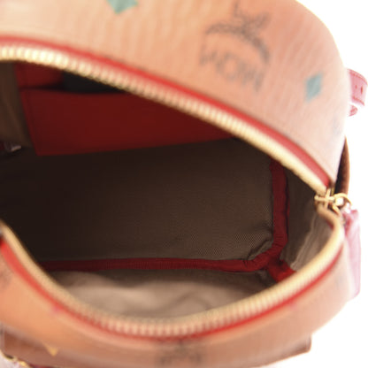 MCM Skyoptic Visetos X-Mini Stark Bebe Boo Backpack Cognac 4 of 8