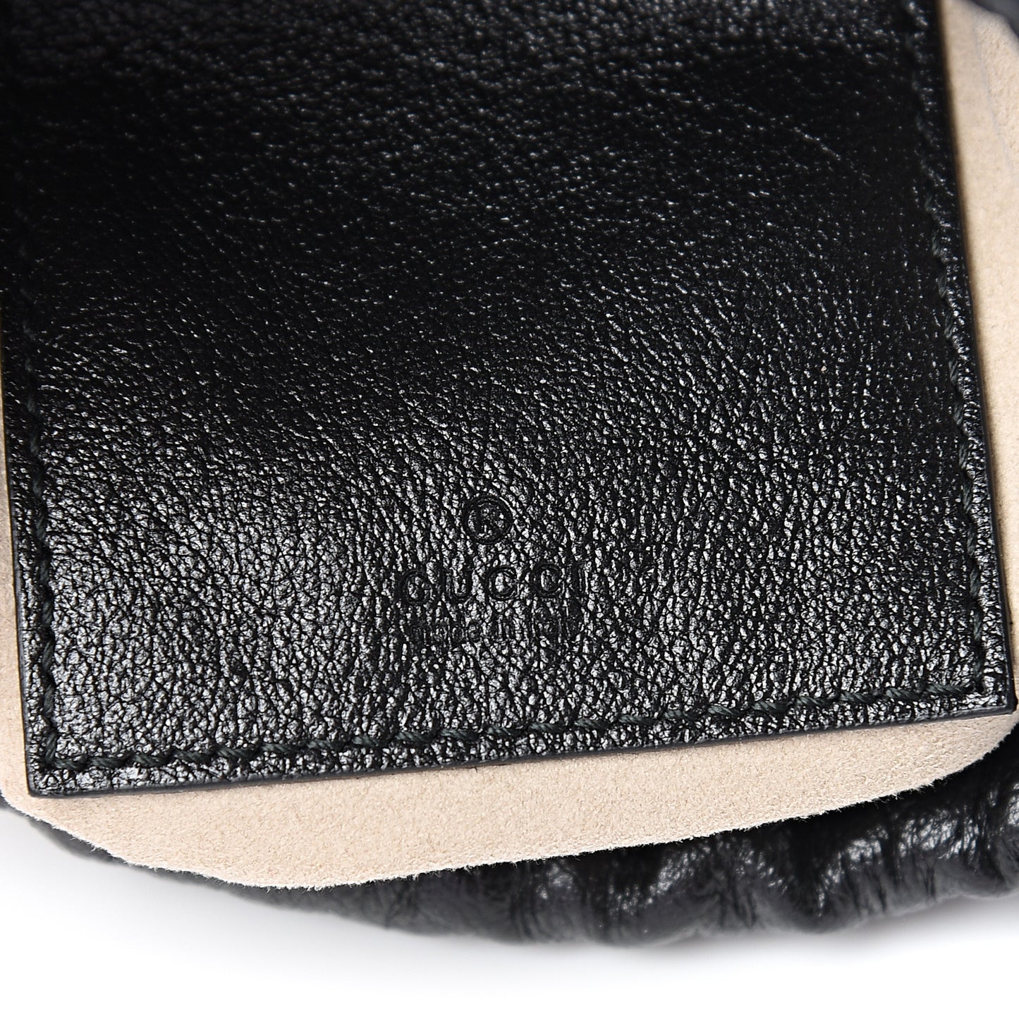 Calfskin Diagonal Striped Mini Zumi Bucket Bag Black Beige