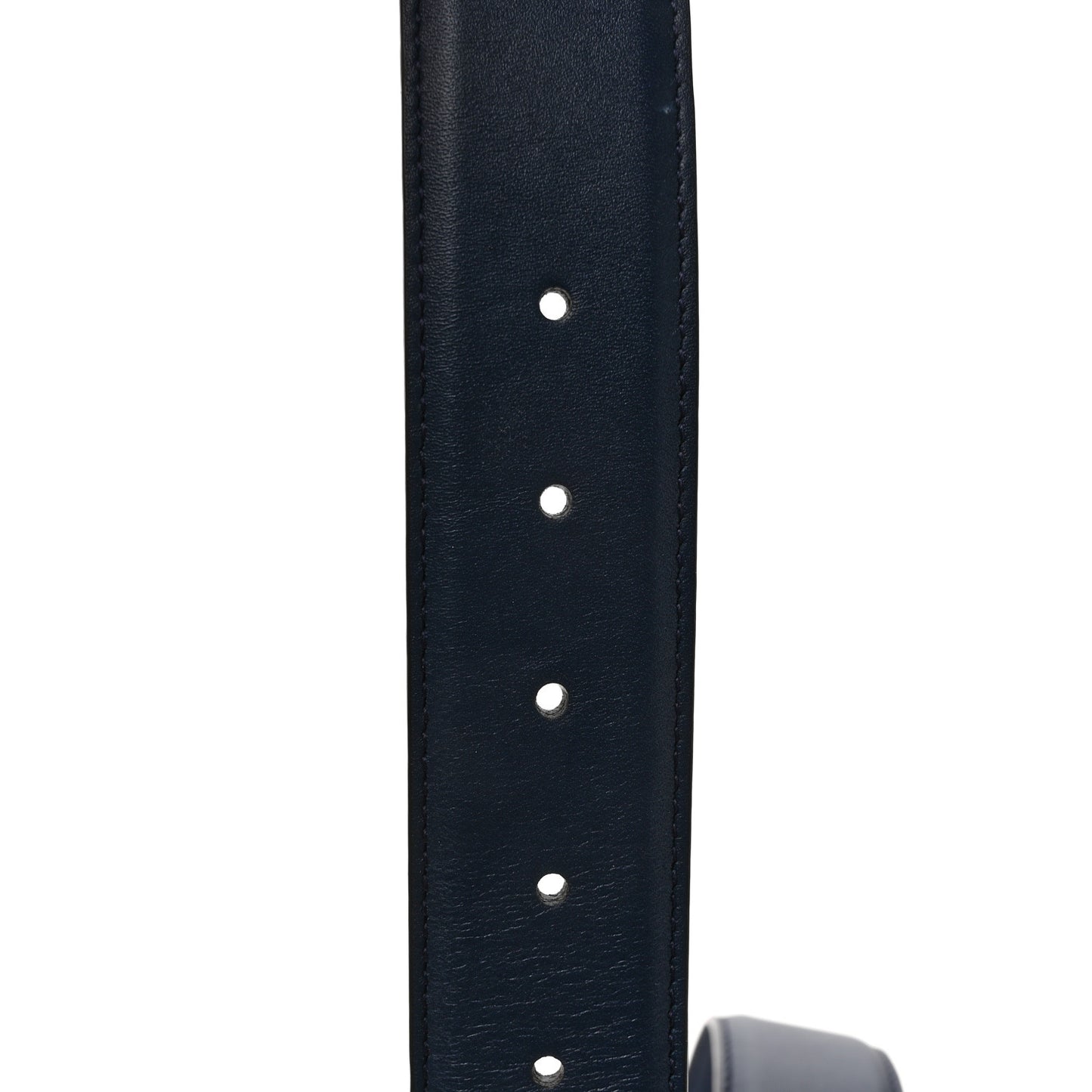 Moon Calfskin Interlocking G 37mm Belt 80 32 Cobalt Blue