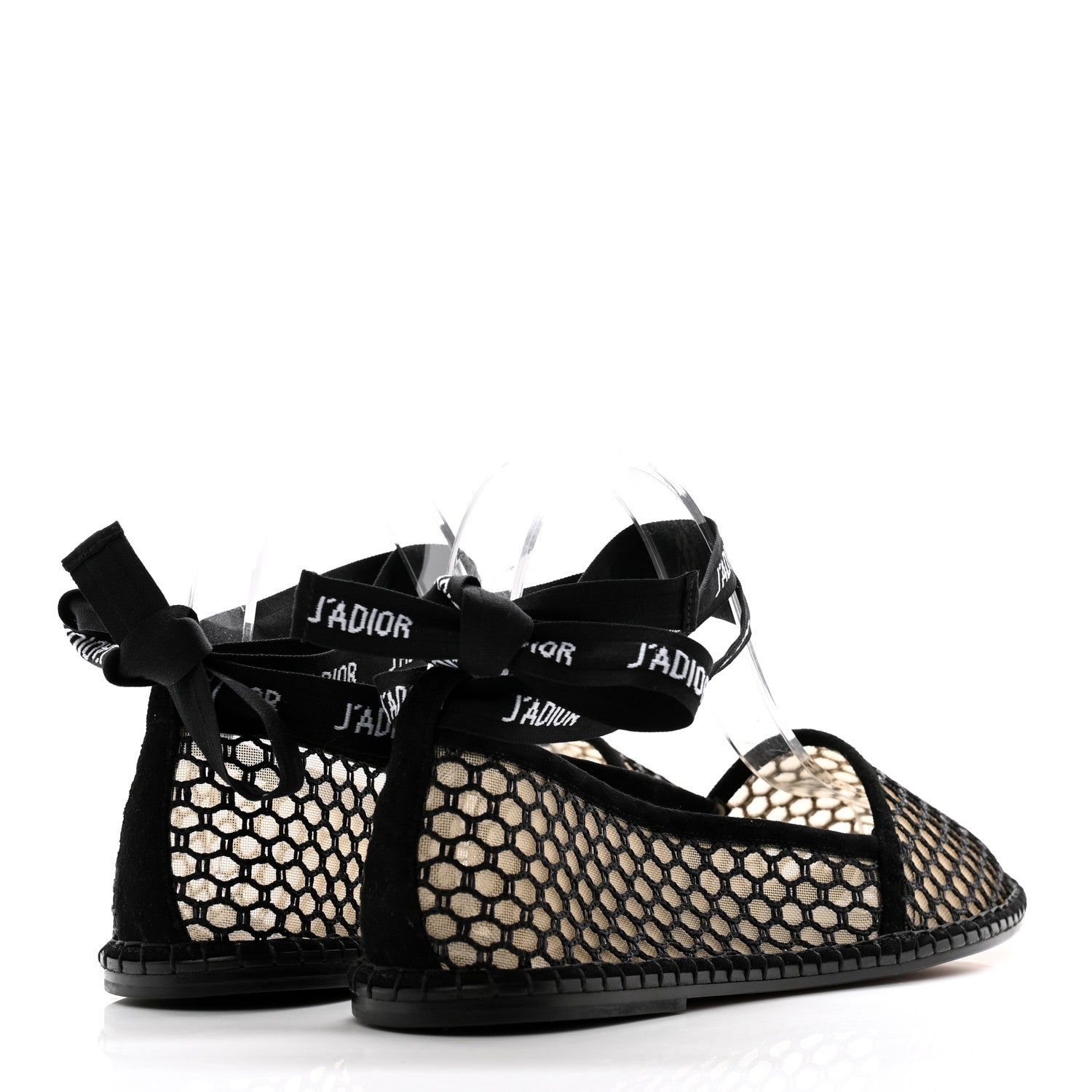 Christian Dior Suede Resille Nicely-D Ballet Flat 39.5 Black 4 of 8
