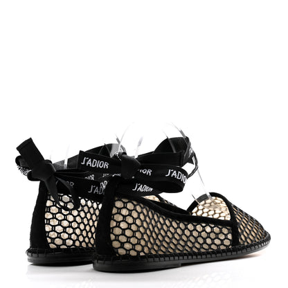 Christian Dior Suede Resille Nicely-D Ballet Flat 39.5 Black 4 of 8