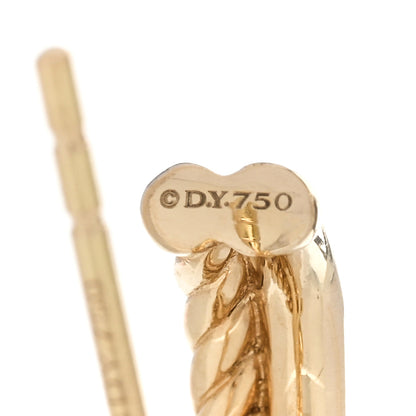 David Yurman 18K Yellow Gold Diamond Petite Crossover X Earrings 5 of 6