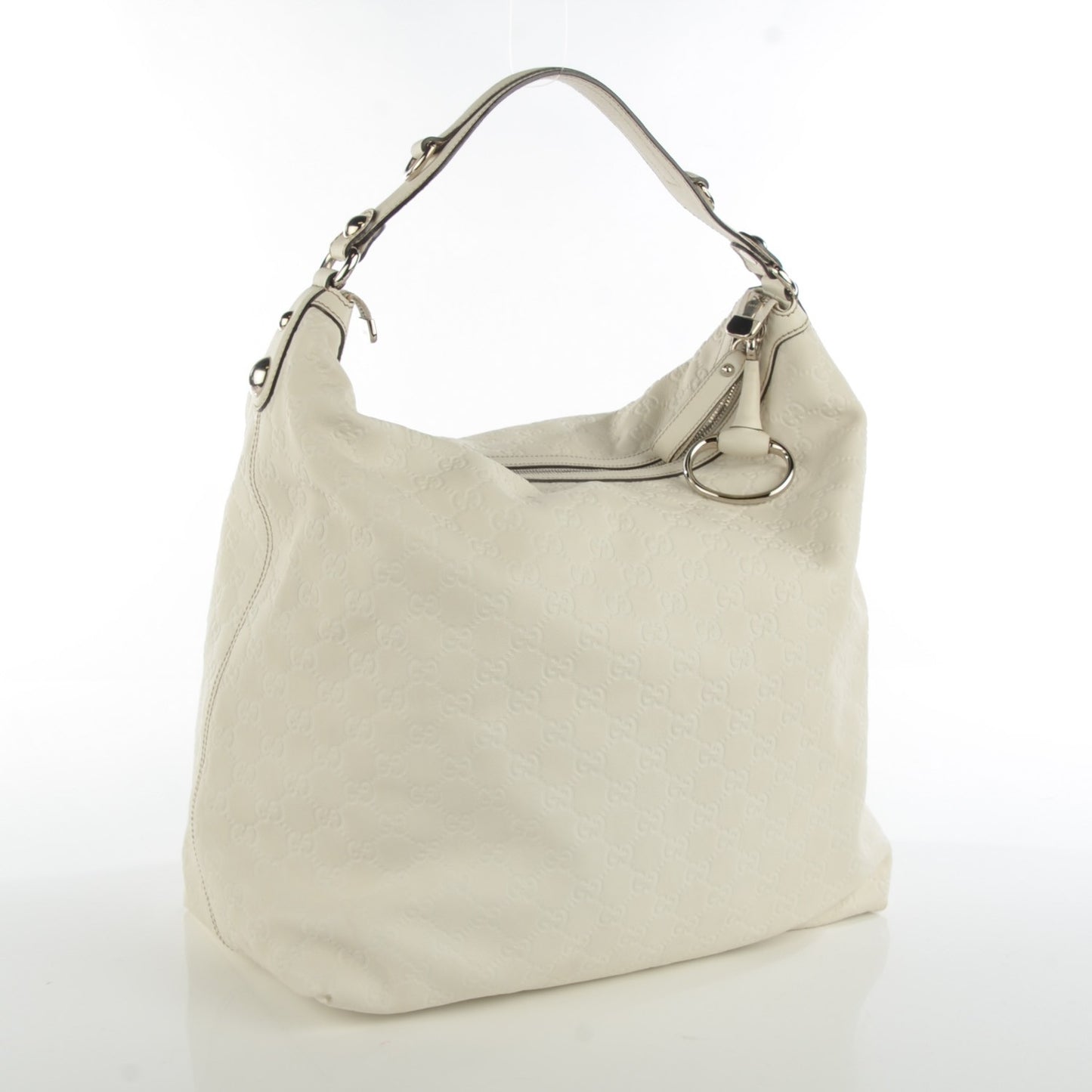 Guccissima Large Icon Bit Hobo Off White