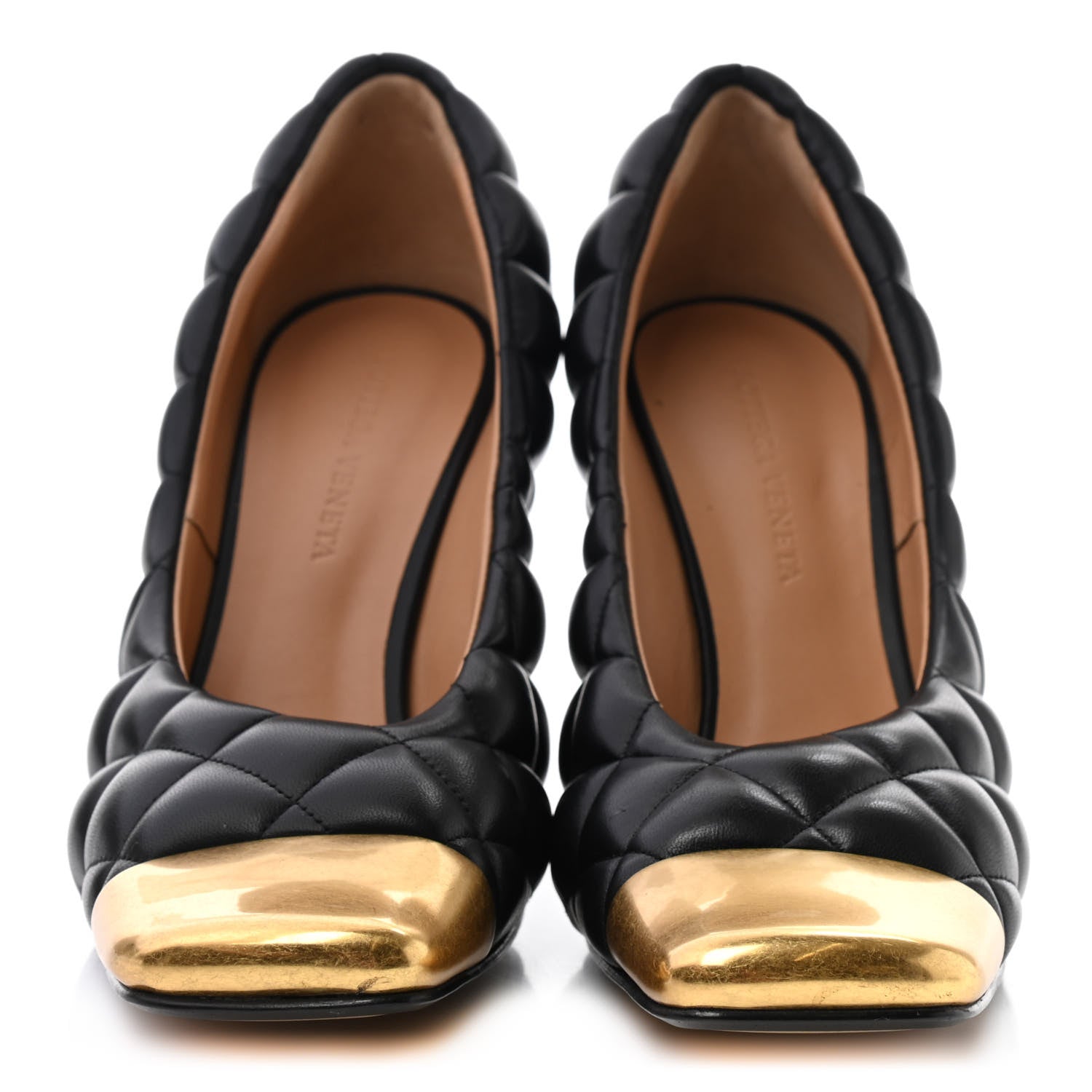 Bottega Veneta Nappa Matelasse Captoe Pumps 38 Black 2 of 9