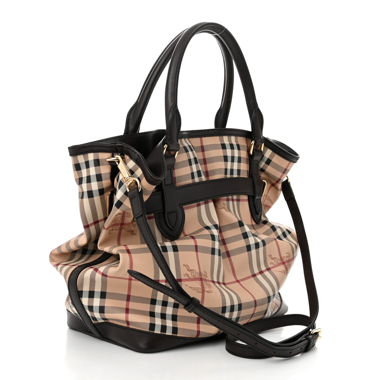 Haymarket Check Medium Golderton Tote Chocolate