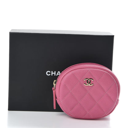 Chanel Caviar Quilted Zip Around Classic Coin Purse Pink 8 of 8