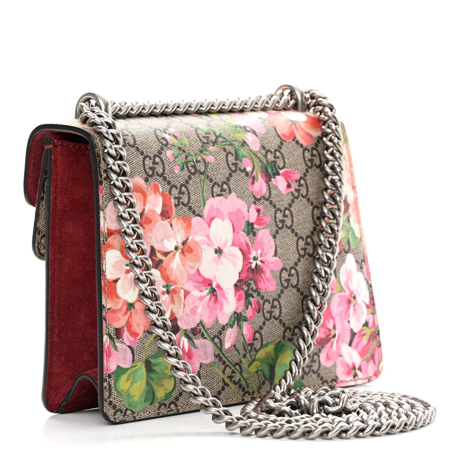 Gucci GG Supreme Monogram Blooms Mini Dionysus Shoulder Bag Beige Multicolor Dry Rose 2 of 14