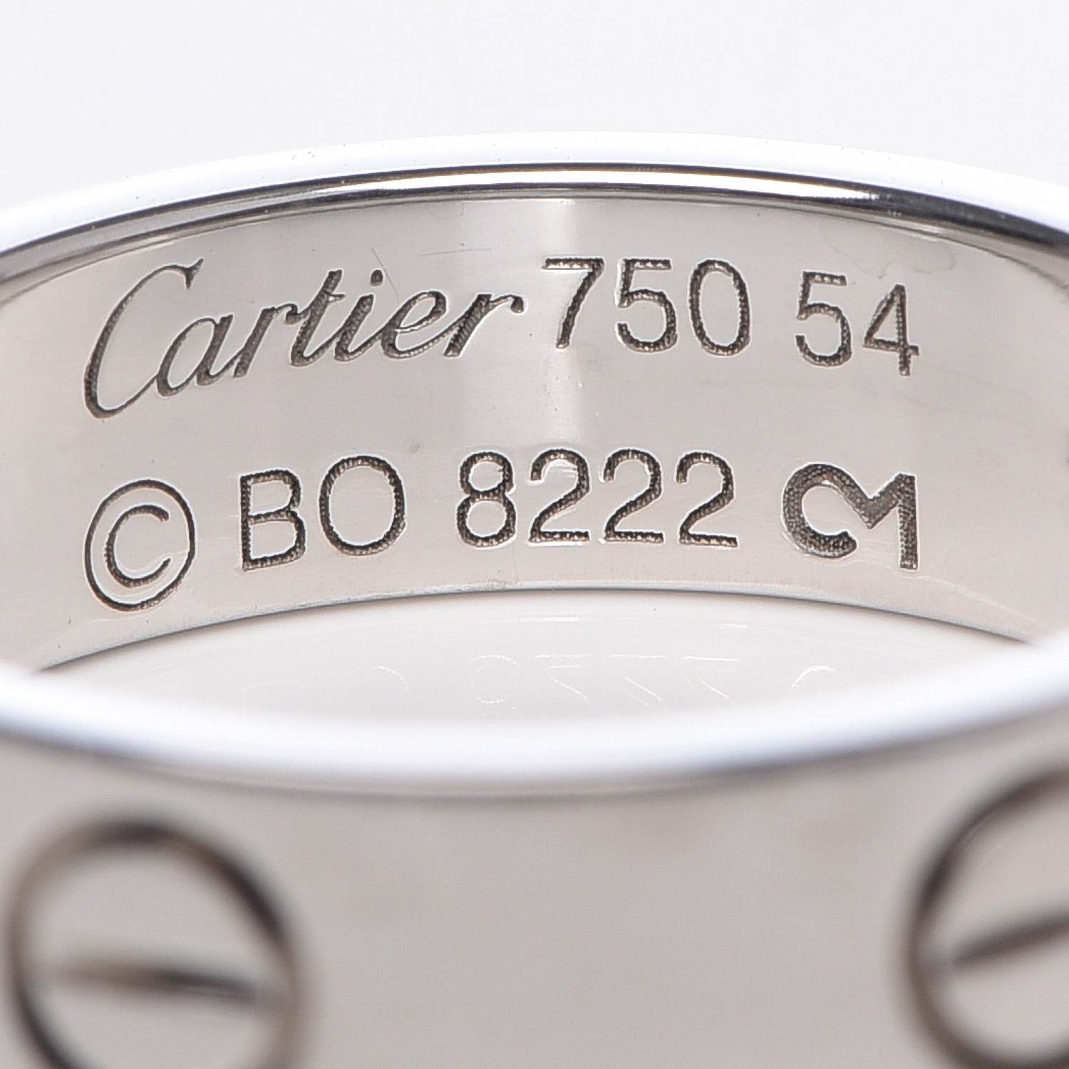 Cartier 18K White Gold 5.5mm LOVE Ring 54 6.75 4 of 4