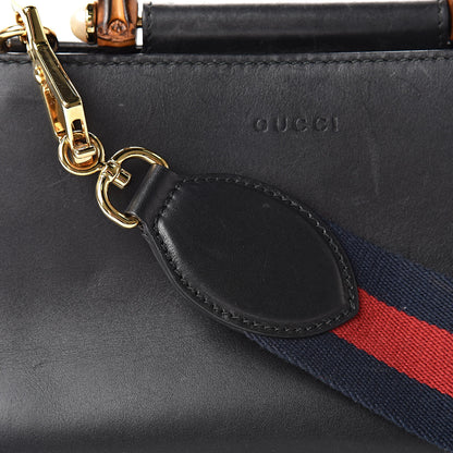 Gucci Nappa Bamboo Web Mini Nymphaea Top Handle Bag Black 9 of 17