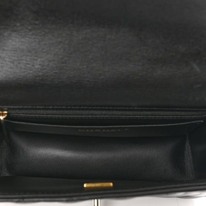 Chanel Lambskin Quilted Mini Top Handle Rectangular Flap Black 6 of 10