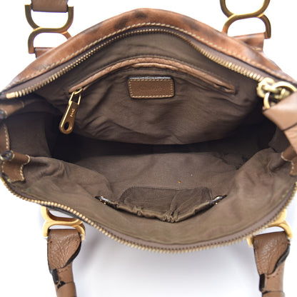 Chloe Calfskin Leopard Print Medium Marcie Satchel Brown 5 of 17