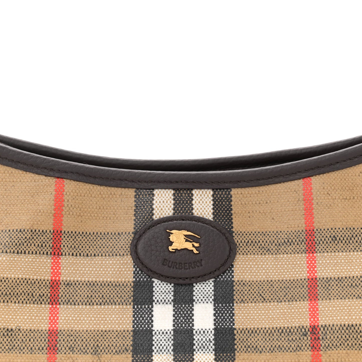Coated Canvas Vintage Check Calfskin Mini Highlands Shoulder Bag Sand