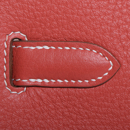 Hermes Taurillon Clemence Eclat Birkin 35 Sanguine Blanc 13 of 21